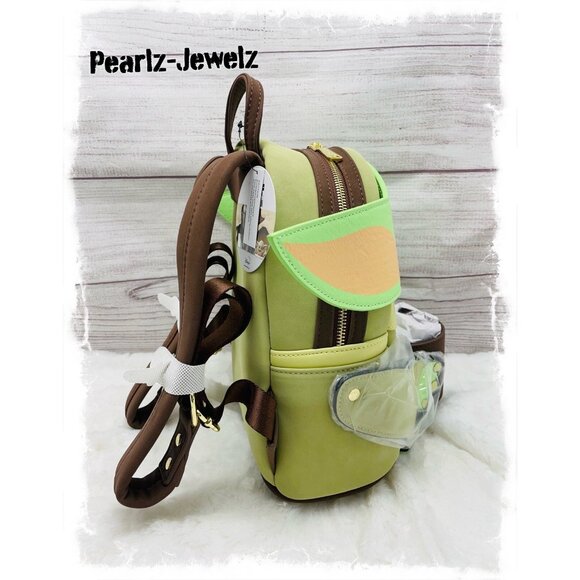Loungefly Star Wars Mandalorian Yoda The Child Cup Figural Mini Backpack NWT main image 4